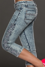 Capri paillette jeans (38,40,42)